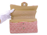 Chanel Coco Sailor Medium Flap Red Striped Classic Double GHW 2014 Bag ZQB