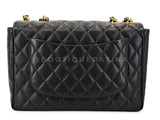 Chanel Vintage Caviar Jumbo Flap Bag Classic Black 24k GHW 1995 THW