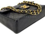 Chanel Vintage Caviar Jumbo Flap Bag Classic Black 24k GHW 1995 THW