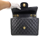 Chanel Vintage Caviar Jumbo Flap Bag Classic Black 24k GHW 1995 THW