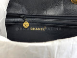 Chanel Vintage Caviar Jumbo Flap Bag Classic Black 24k GHW 1995 THW