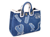 Chanel Denim Shearling Tote Bag Egyptian Paris-NY Convertible 19A GHW J7T