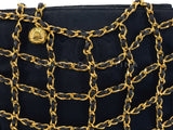 Rare Chanel 1994 Miniature Caged Silk Evening Bag 24k GHW Y7Z