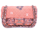 Chanel Vintage Pink Bandana Flap Bag SHW 2009 SHW W8A