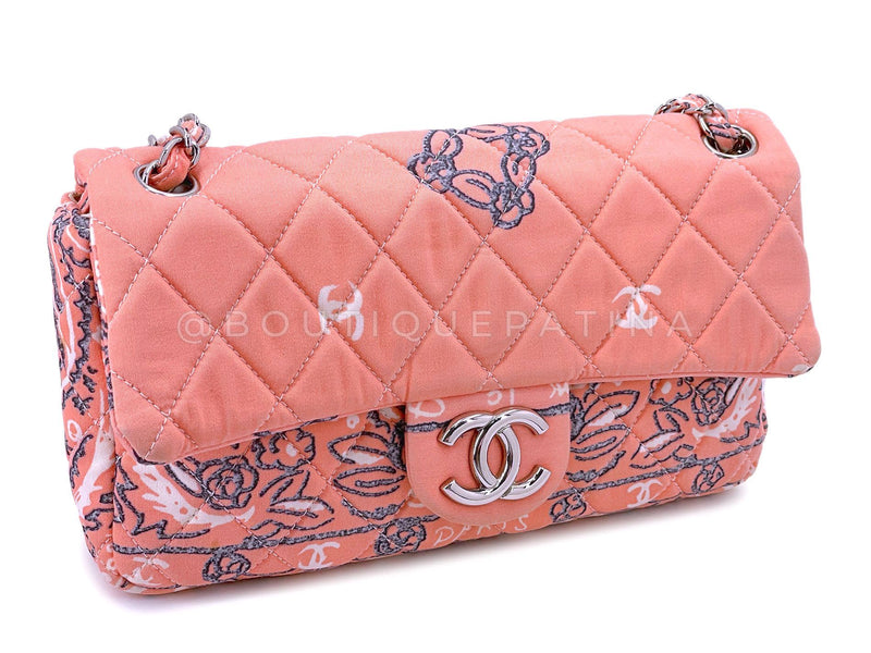 Chanel Vintage Pink Bandana Flap Bag SHW 2009 SHW W8A