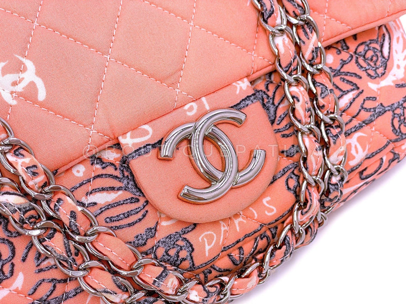 Chanel Vintage Pink Bandana Flap Bag SHW 2009 SHW W8A