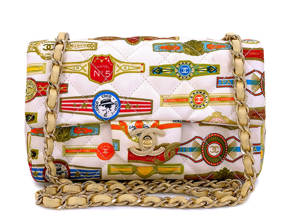 Chanel Coco Cuba Mini Flap Bag 17C Multicolor Print Rectangular GHW