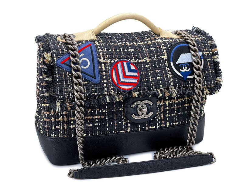 Chanel Tweed Airlines Bag 2016 Large "Pilot's Briefcase" Flap MJ3