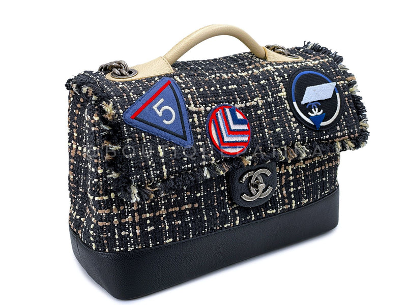 Chanel Tweed Airlines Bag 2016 Large "Pilot's Briefcase" Flap MJ3