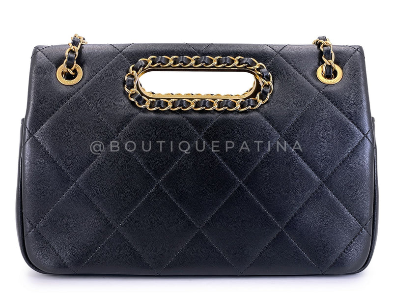 Chanel Black Chain Handle A Real Catch Flap Bag GHW  4LY