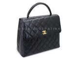 Chanel Vintage Caviar Kelly Bag Black 1999 24k GHW KET