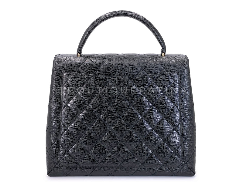 Chanel Vintage Caviar Kelly Bag Black 1999 24k GHW KET