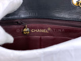 Chanel Vintage 1990 Black Mini Flap Bag Classic Lambskin 20cm 24k GHW FEL