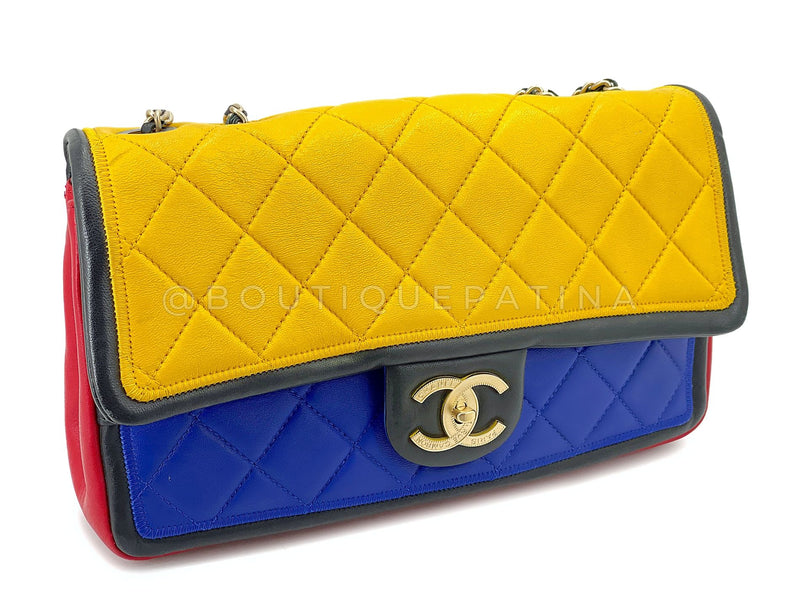 Chanel Rainbow Colorblock Medium Flap Bag GHW