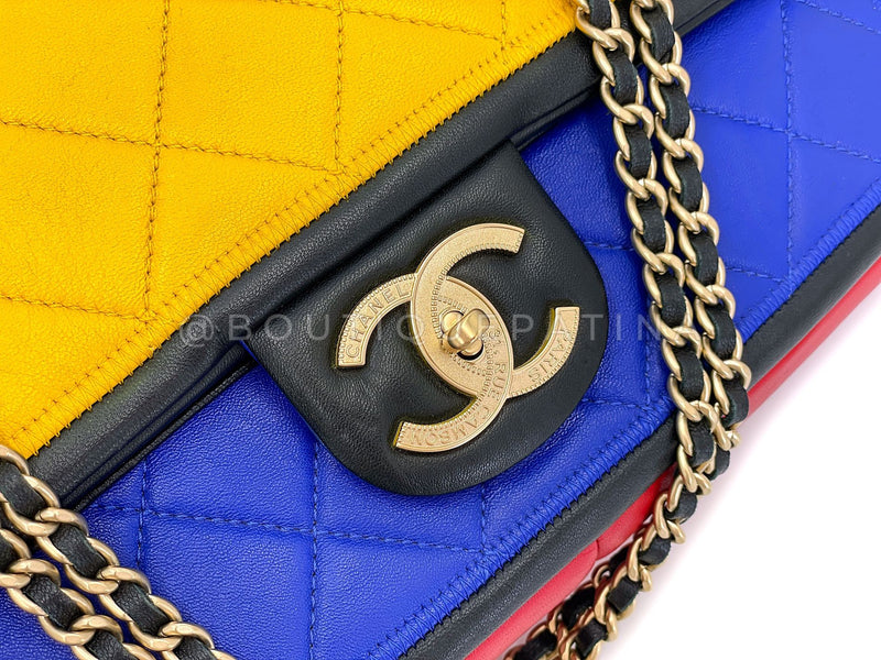 Chanel Rainbow Colorblock Medium Flap Bag GHW