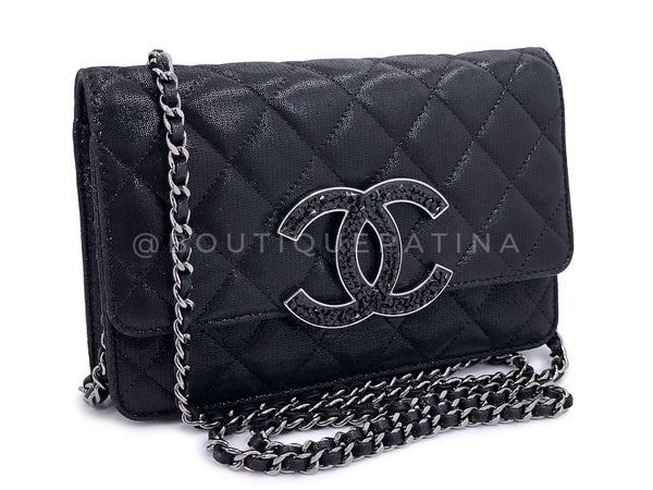 Chanel Strass Crystal WOC Wallet on Chain Flap BAg 11A CC Logo RHW