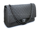 Chanel 2019 Large Airlines XXL Flap Bag Maxi Charcoal Gray V67