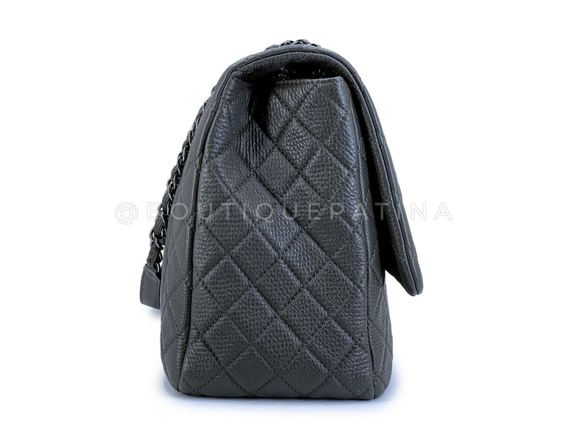 Chanel 2019 Large Airlines XXL Flap Bag Maxi Charcoal Gray V67