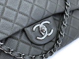 Chanel 2019 Large Airlines XXL Flap Bag Maxi Charcoal Gray V67