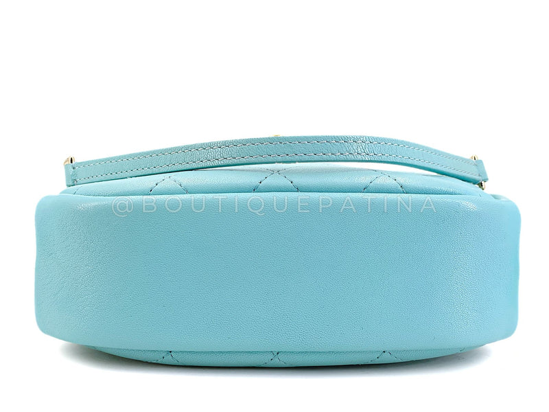 Chanel Tiffany Blue Light Teal Goatskin Camera Bag GHW FI1