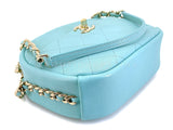 Chanel Tiffany Blue Light Teal Goatskin Camera Bag GHW FI1