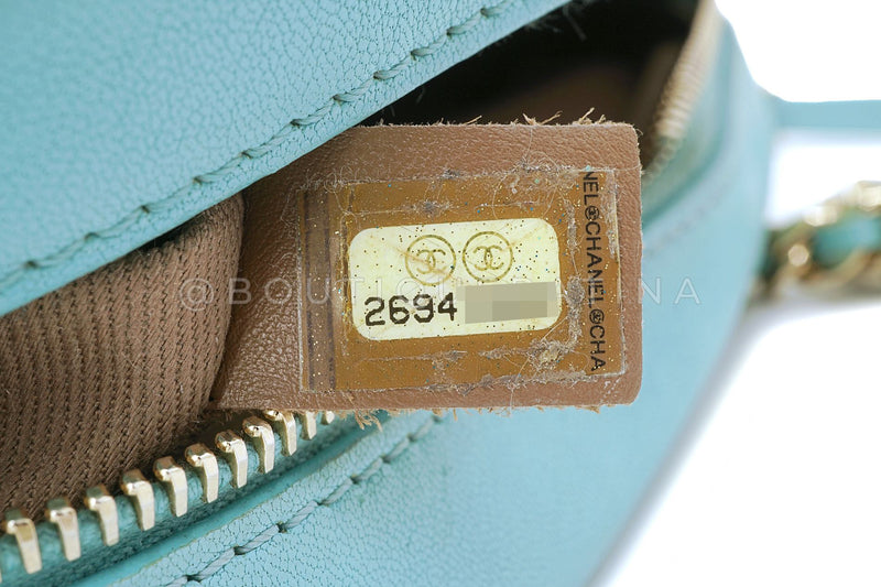 Chanel Tiffany Blue Light Teal Goatskin Camera Bag GHW FI1