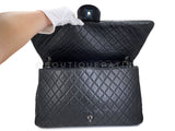 Chanel 2016 Black Grained Calfskin Airlines XXL Flap Bag RVX