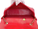 Chanel Vintage Red Diana Flap Bag Medium Lambskin 24k GHW 1994 44T