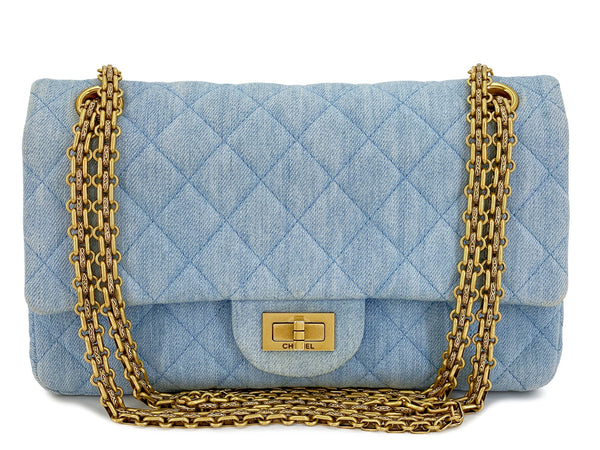 Chanel Blue Reissue Flap Bag 226 Double Flap 2.55 Medium-Large GHW 2016