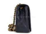 Chanel Vintage 1990 Black Lambskin Timeless Full Flap Bag 24k GHW XQF