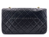 Chanel Vintage 1990 Black Lambskin Timeless Full Flap Bag 24k GHW XQF