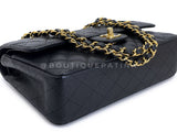 Chanel 2007 Vintage Black Caviar Medium Classic Double Flap Bag 24k GHW D3R