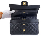 Chanel 2007 Vintage Black Caviar Medium Classic Double Flap Bag 24k GHW D3R