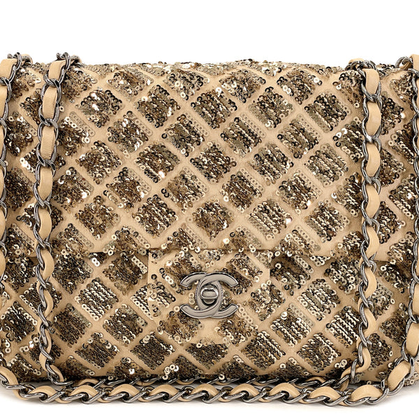 Chanel 2012 Gold Sequin Medium Flap Bag RHW J27 – Boutique Patina