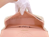 Pristine Rare Chanel 2006 Vintage Tweed Pink Medium Classic Double Flap Bag 24k GHW FHR