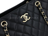 Chanel Black Caviar Timeless Clasp Shopper Tote Bag GHW ILT