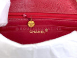 Chanel 1994 Vintage Red Caviar Small Diana Flap Bag 24k GHW YRN