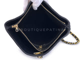 Chanel 1989 Vintage Quilted Black Bucket Tote Bag CC Charm 8RG