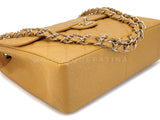 Chanel Beige Caviar Jumbo Flap Bag 2002 Vintage Classic 24k GHW JP8