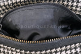 Chanel 1991 Vintage Mini Houndstooth Camera Bag 24k GHW Black White O9N