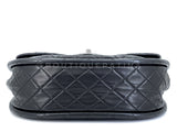 Chanel 2013 Black Medium Hula Hoop Flap Bag SHW F7T