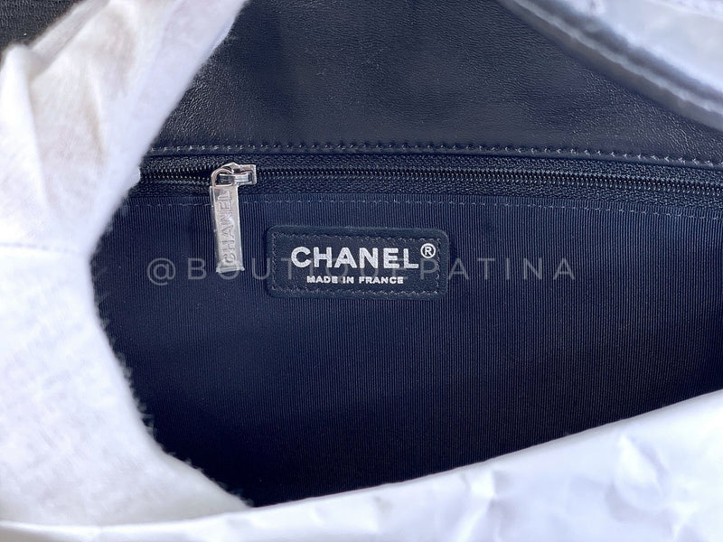 Chanel 2013 Black Medium Hula Hoop Flap Bag SHW F7T