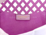 Chanel White Pink Diamond Cutout See Through Medium Flap Bag GHW F6M