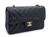 Chanel Vintage Black Small Classic Flap Bag 24k GHW Double 2004 9TI