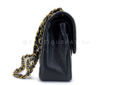 Chanel Vintage Black Small Classic Flap Bag 24k GHW Double 2004 9TI