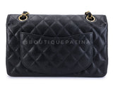 Chanel Vintage Black Small Classic Flap Bag 24k GHW Double 2004 9TI