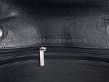 Chanel 2001 Vintage Black Caviar Curved Jumbo Classic Flap Bag RHW H6W