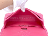 Chanel Pink Tweed Crystal Sakura Flower Flap Bag Silicone SHW LPX