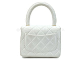 Chanel Vintage White Lambskin Parent Child Mommy Daughter Kelly Bag Set 24k GHW VBL