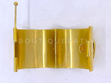 Chanel 19A Egypt Limited Hammered Gold Scarab Cuff Bracelet Paris-New York FY9